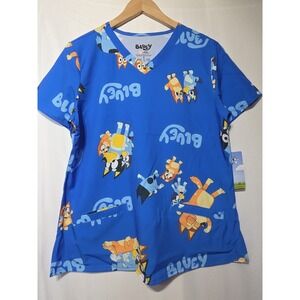 BBC STUDIOS "BLUEY"unisex  SCRUBS SIZE M BRAND NEW WITH TAGS